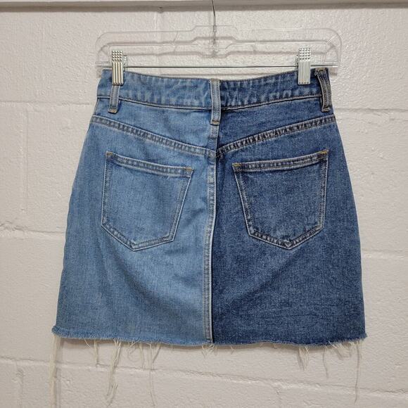 Pacsun Split Denim Mini Skirt 23 - Picture 2 of 9